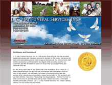 Tablet Screenshot of lcmayfuneralservices.com